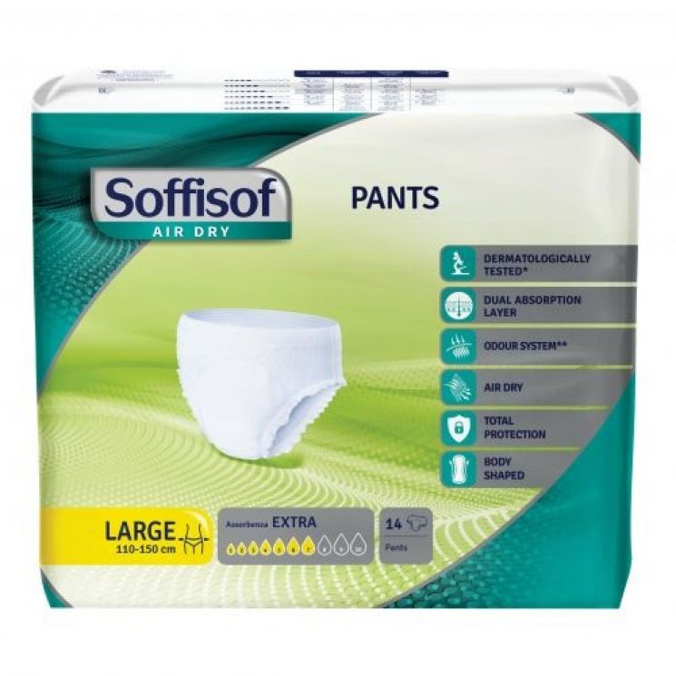 Soffisof Air Dry Pants Extra - Taglia Large 14 Pezzi